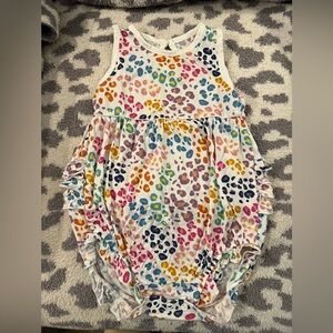 Little Sleepies Rainbow Leopard Bubble Romper - 12-18 Months